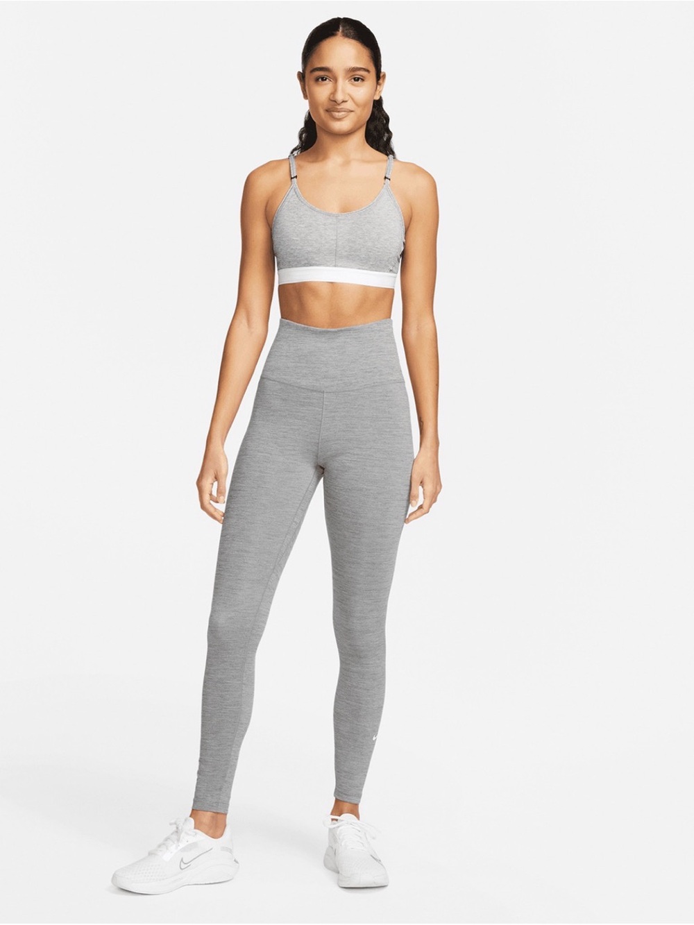 Nike Light Grey Seamless High-Waist Leggings